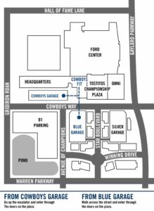 Frisco Parking Map - Cowboys Fit